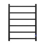 Devanti Heated Towel Rail 6 Round Bars with Timer Electric Heater Warmer Rack - Home & Garden > Bathroom Accessories >