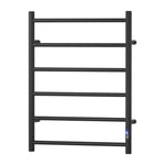 Devanti Heated Towel Rail 6 Round Bars with Timer Electric Heater Warmer Rack - Home & Garden > Bathroom Accessories >