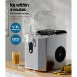 Devanti Portable Ice Maker Machine Ice Cube 12kg Bar Countertop Stainless Steel - Appliances > Kitchen Appliances