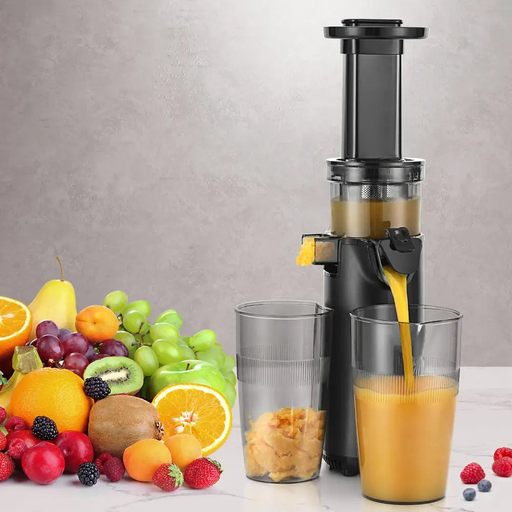 Devanti Slow Juicer Cold Press Fruit Juice Extractor 130W Black - Appliances > Kitchen Appliances