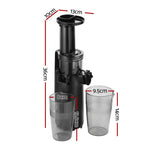 Devanti Slow Juicer Cold Press Fruit Juice Extractor 130W Black - Appliances > Kitchen Appliances