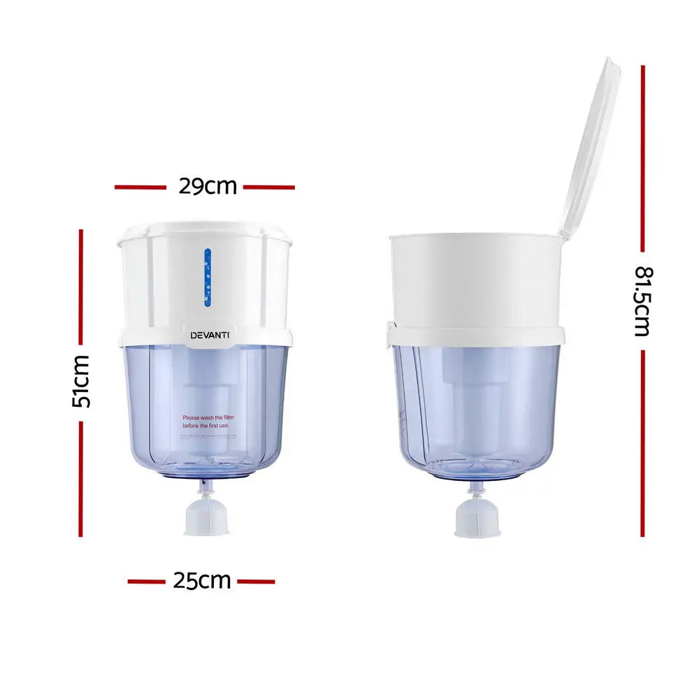 Devanti Water Cooler Dispenser 15L Filter Bottle - Appliances > Kitchen Appliances