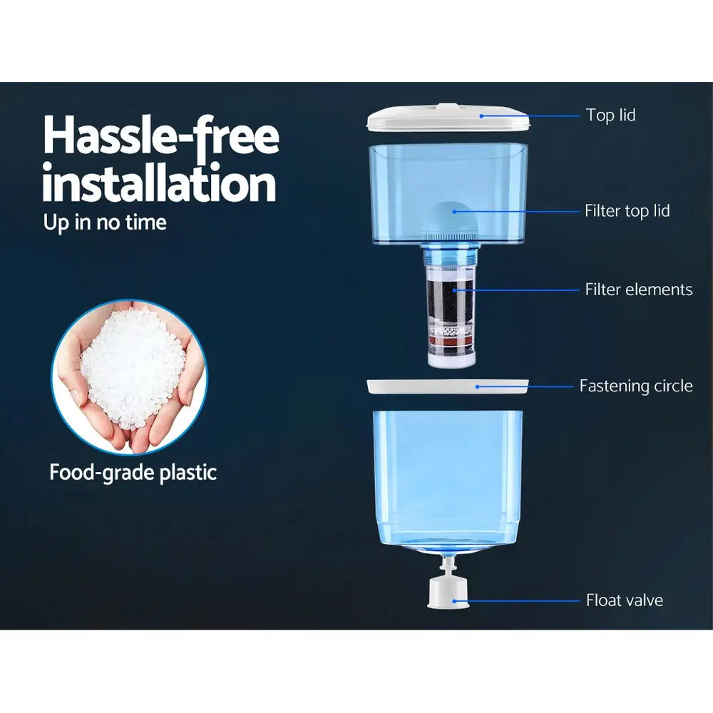 Devanti Water Cooler Dispenser 22L Filter Bottle - Appliances > Kitchen Appliances > Water Dispensers