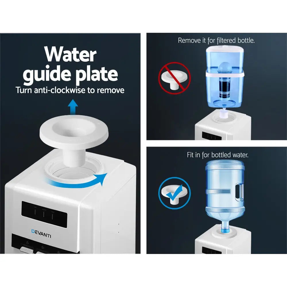 Devanti Water Cooler Dispenser Bench Top 22L - Appliances > Kitchen Appliances > Water Dispensers
