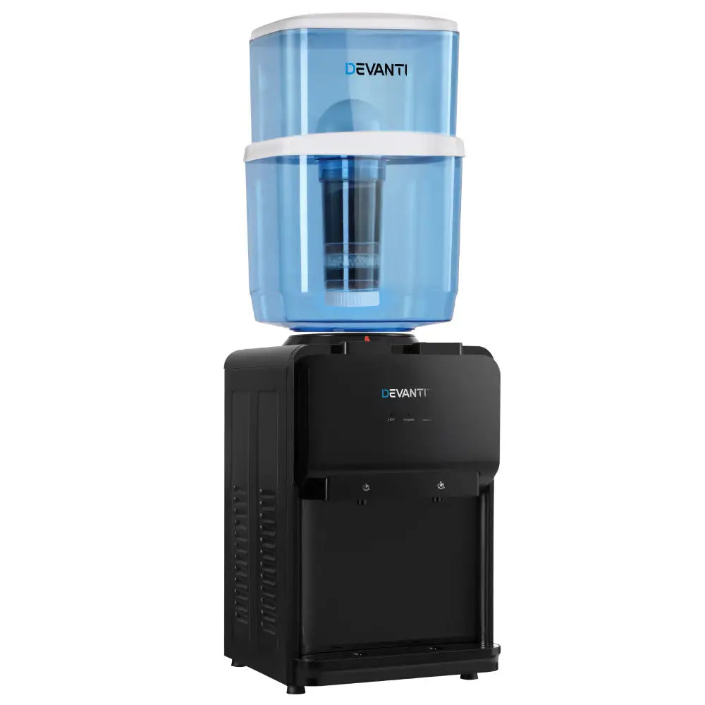 Devanti Water Cooler Dispenser Bench Top 22L Black - Appliances > Kitchen Appliances > Water Dispensers