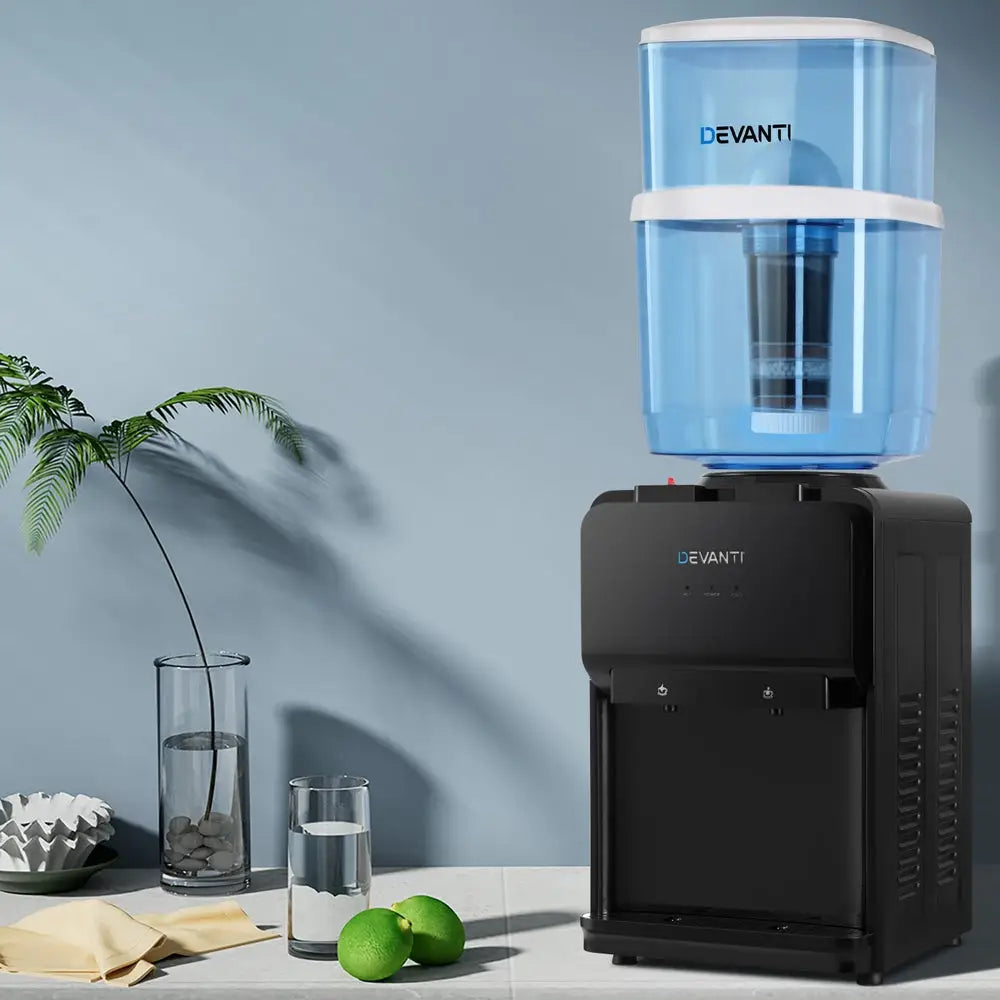 Devanti Water Cooler Dispenser Bench Top 22L Black - Appliances > Kitchen Appliances > Water Dispensers