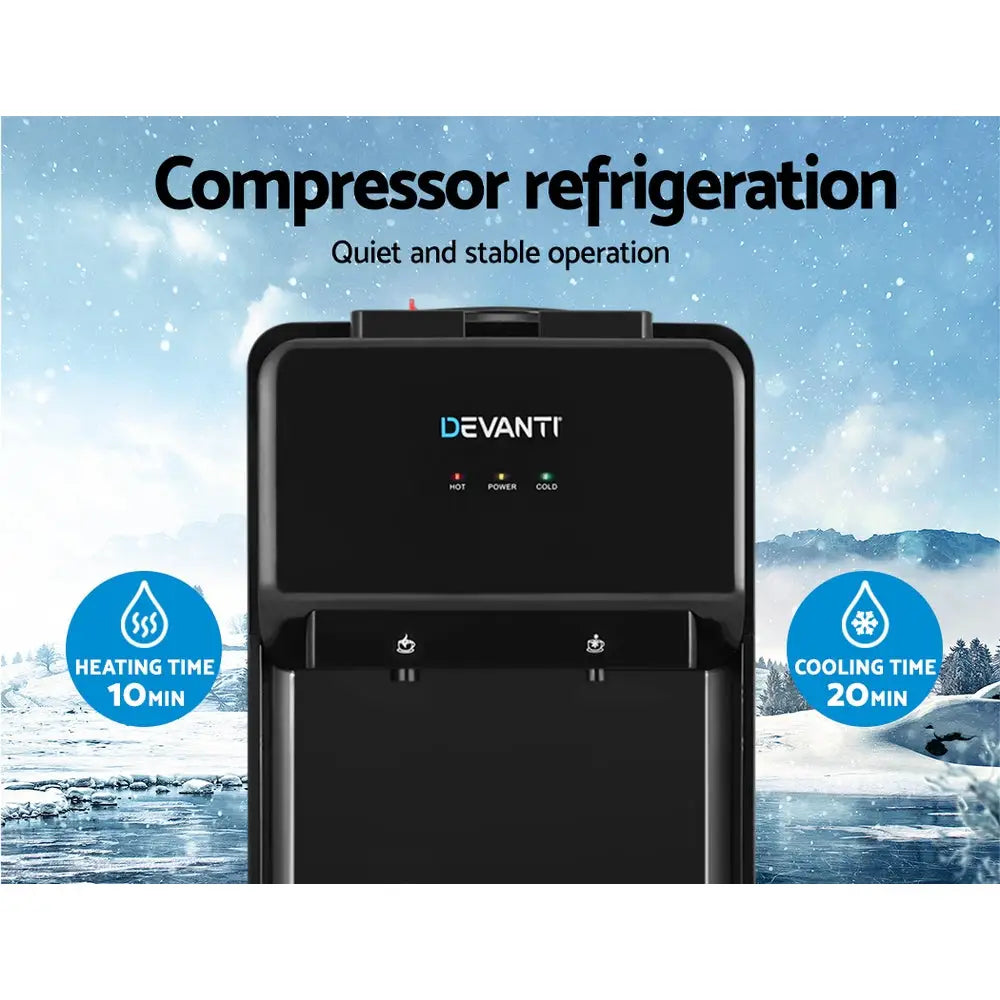 Devanti Water Cooler Dispenser Bench Top Black - Appliances > Kitchen Appliances