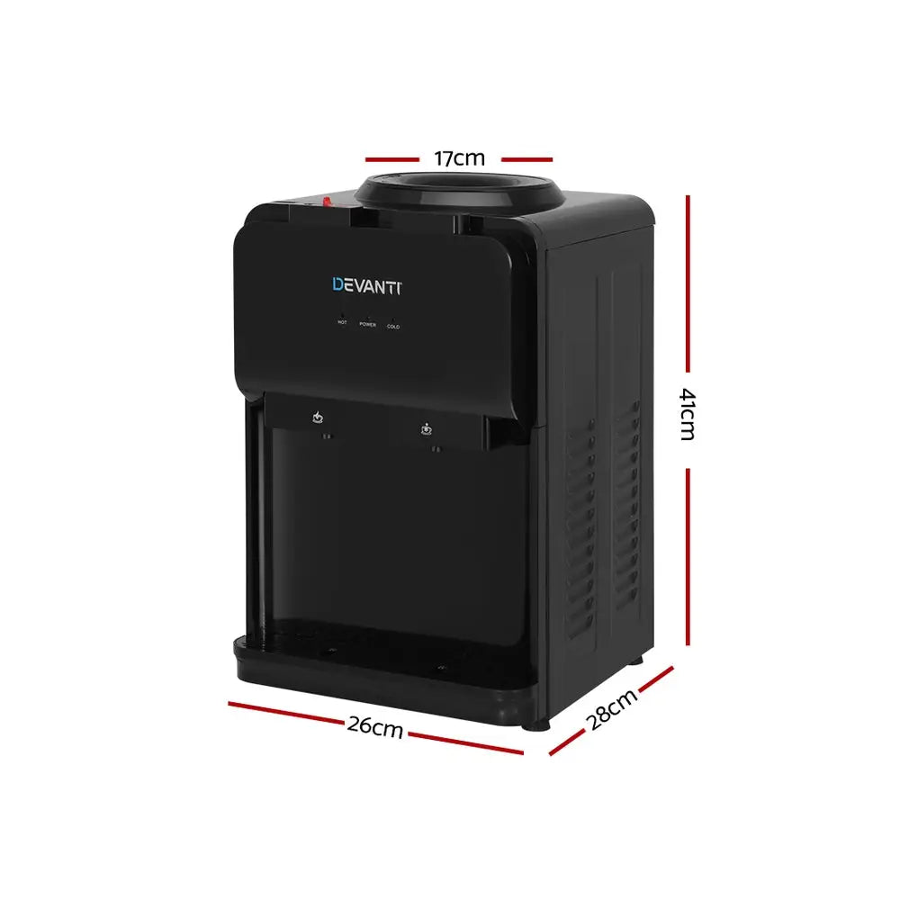 Devanti Water Cooler Dispenser Bench Top Black - Appliances > Kitchen Appliances