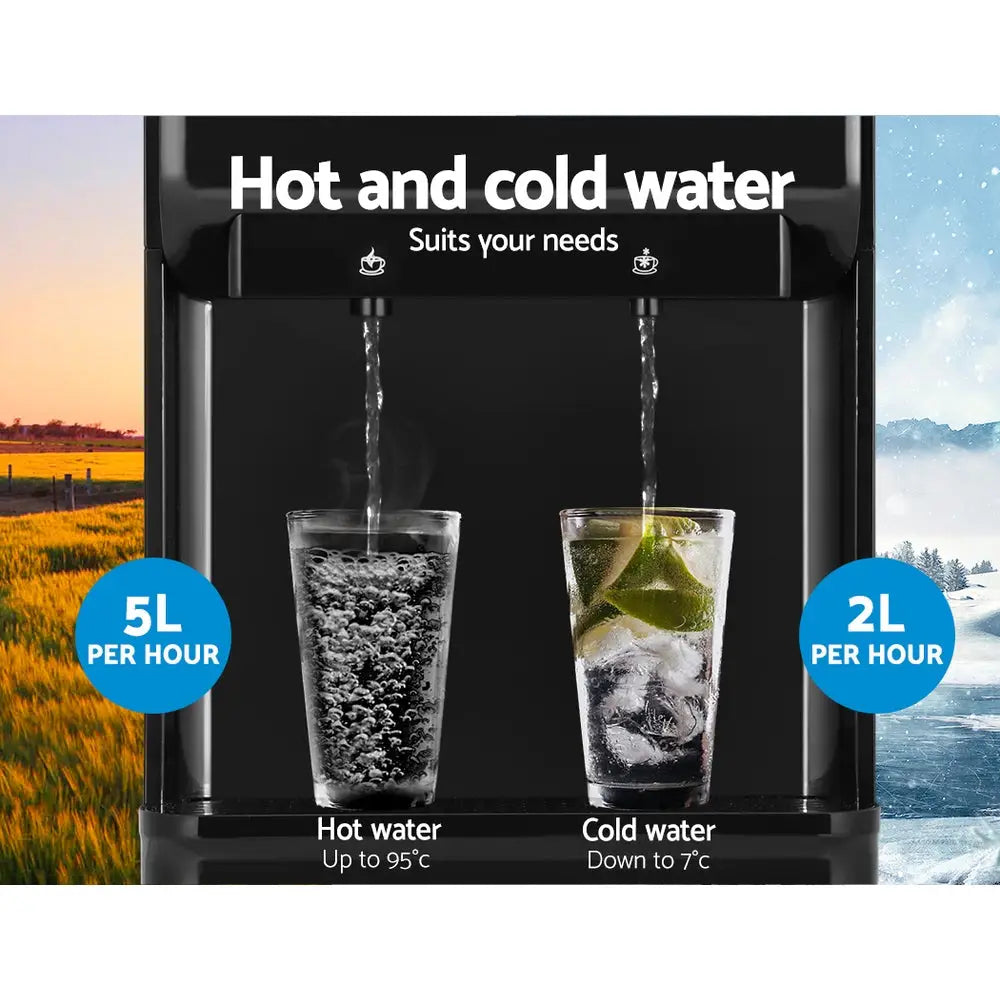 Devanti Water Cooler Dispenser Bench Top Black - Appliances > Kitchen Appliances