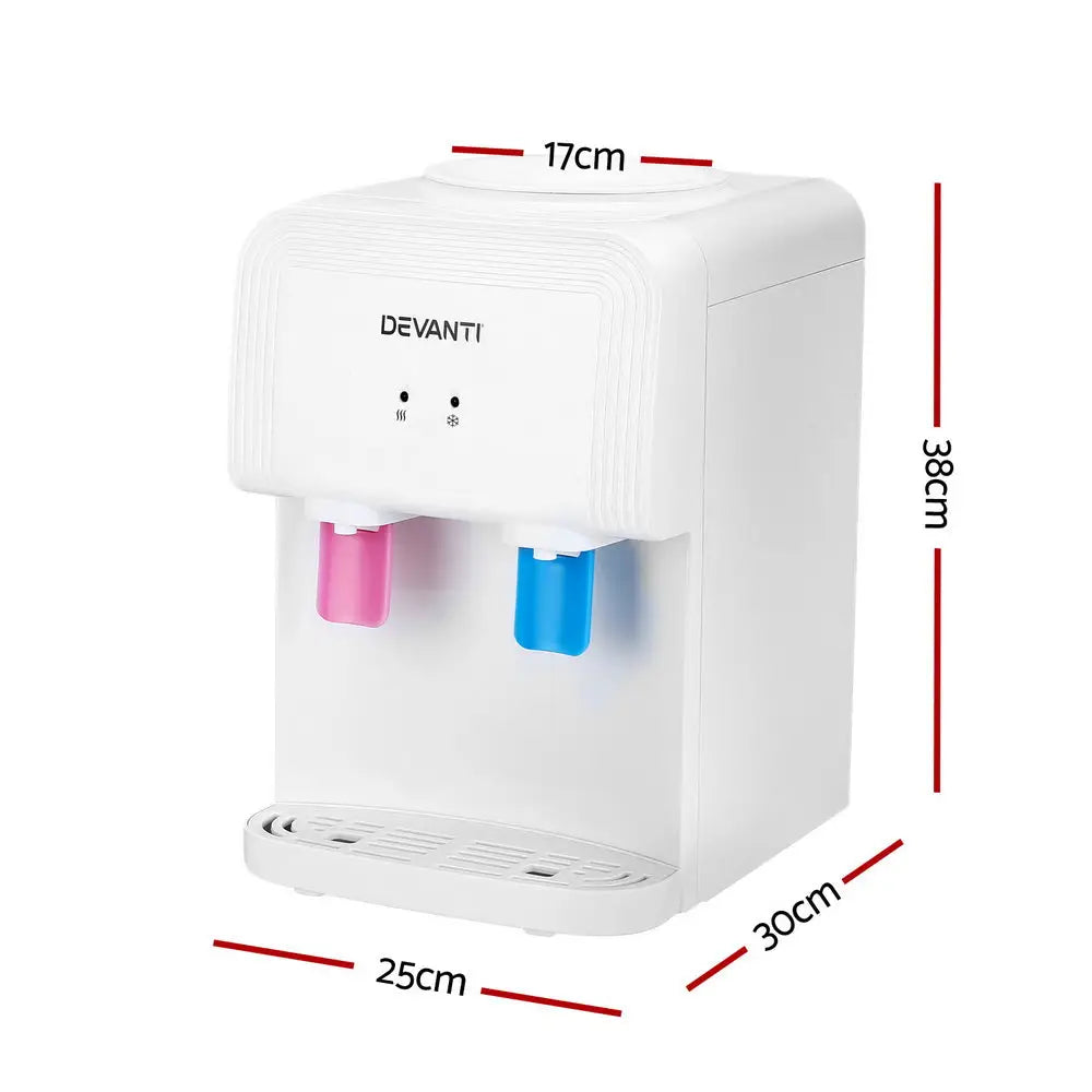 Devanti Water Cooler Dispenser Bench Top White - Appliances > Kitchen Appliances