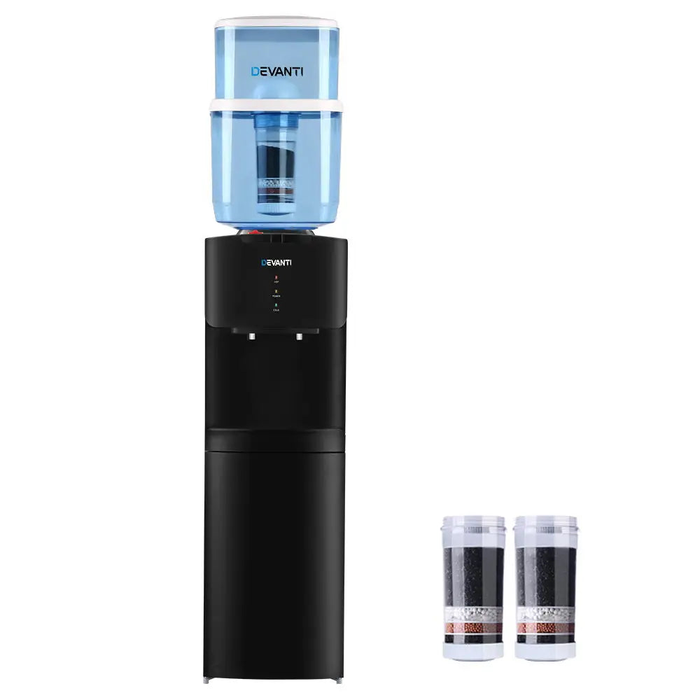 Devanti Water Cooler Dispenser Stand 22L Bottle Black w/2 Filter - Appliances > Appliances Others
