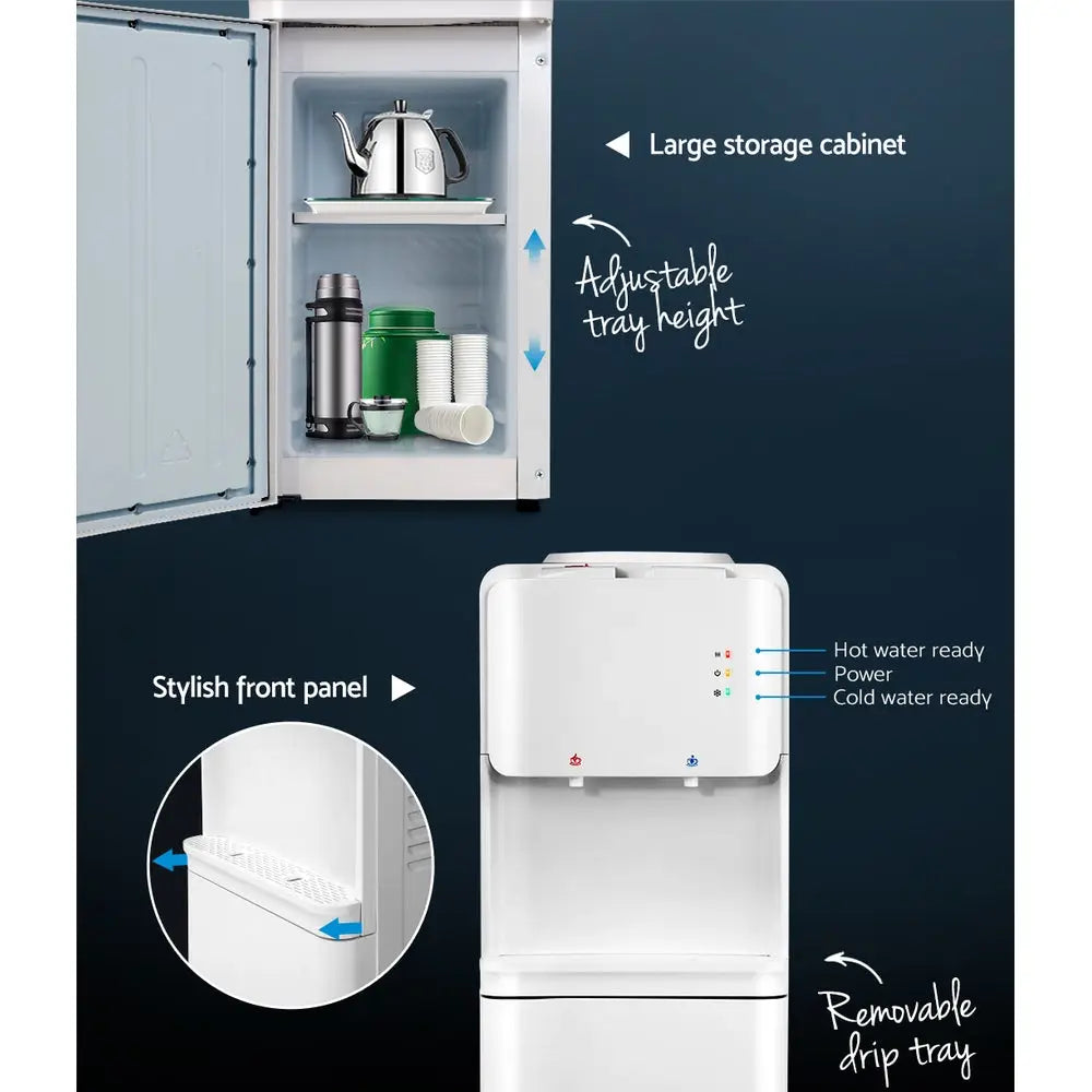 Devanti Water Cooler Dispenser Stand White - Appliances > Kitchen Appliances > Water Dispensers