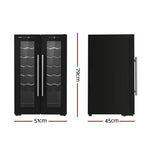 Devanti Wine Cooler Fridge Dual Zone 24 Bottles - Appliances > Kitchen Appliances
