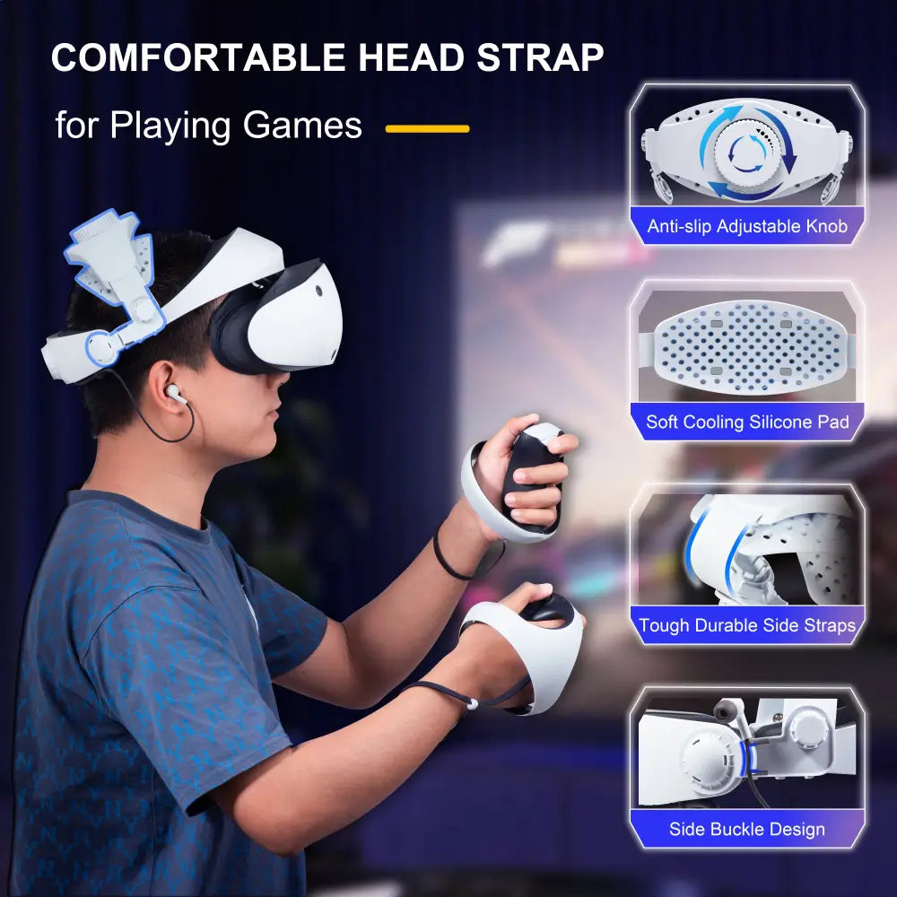 DEVASO Adjustable Head Strap for Playstation VR2 Reduced Pressure Lightweight - Appliances > Appliances Others