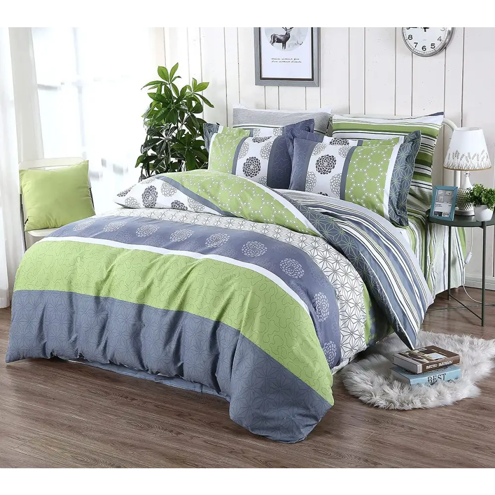 Dexter Single Size Duvet Quilt Cover Set - Home & Garden > Bedding > Duvet Covers