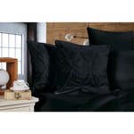 Diamond Pintuck Premium Ultra Soft Cushion Covers 2-Pack - Black - Home & Garden > Bedding