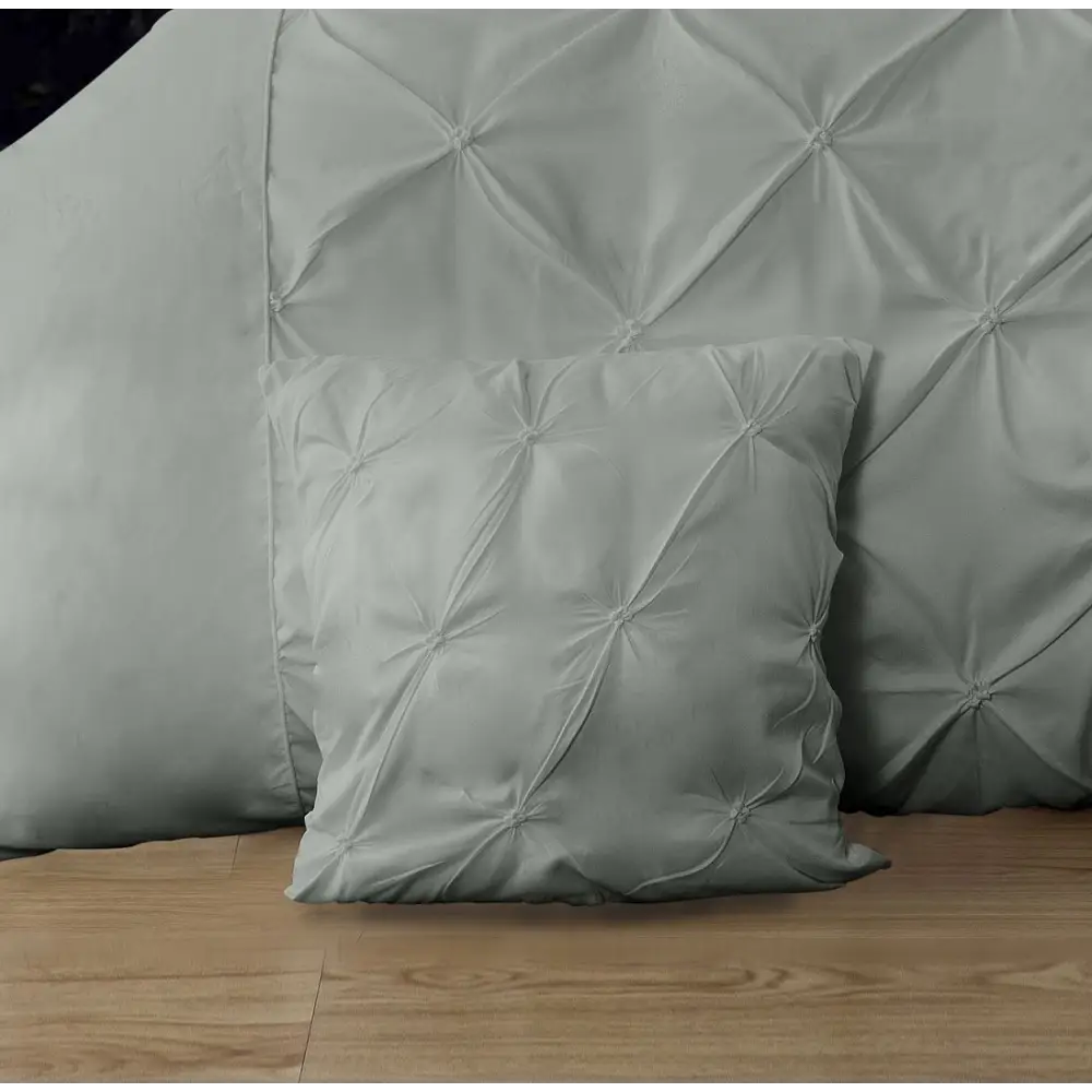 Diamond Pintuck Premium Ultra Soft Cushion Covers 2-Pack - Grey - Home & Garden > Bedding
