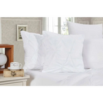 Diamond Pintuck Premium Ultra Soft Cushion Covers 2-Pack - White - Home & Garden > Bedding