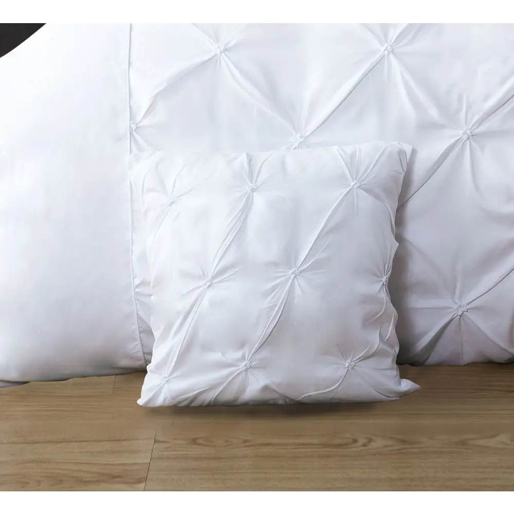 Diamond Pintuck Premium Ultra Soft Cushion Covers 2-Pack - White - Home & Garden > Bedding