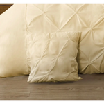 Diamond Pintuck Premium Ultra Soft Cushion Covers 2-Pack - Yellow Cream - Home & Garden > Bedding