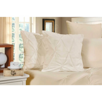 Diamond Pintuck Premium Ultra Soft Cushion Covers 2-Pack - Yellow Cream - Home & Garden > Bedding