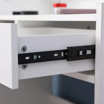 Diana Vanity Set with Shelves Cushioned Stool and Lighted Mirror- White - Furniture > Bedroom