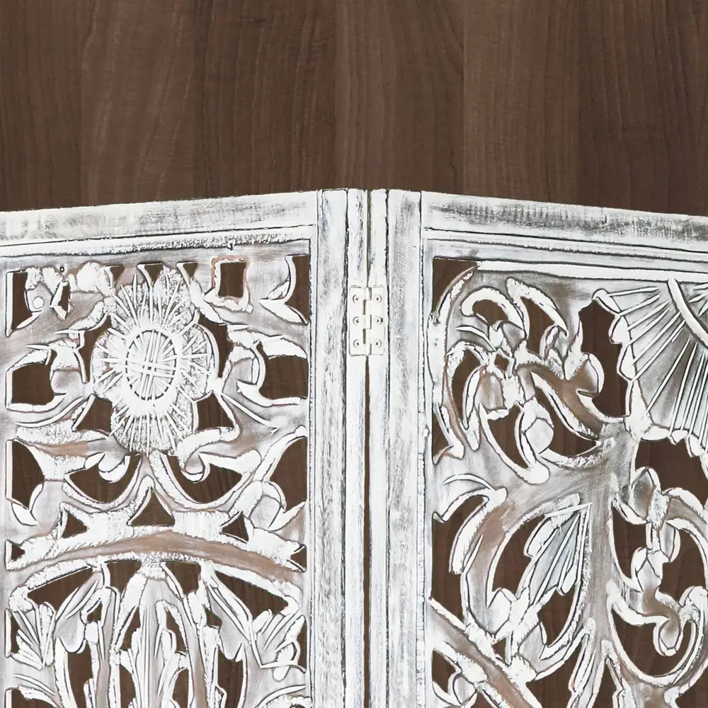 Diego 3 Panel Room Divider Screen Privacy Shoji Timber Wood Stand - White - Furniture > Living Room