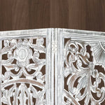 Diego 3 Panel Room Divider Screen Privacy Shoji Timber Wood Stand - White - Furniture > Living Room