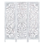 Diego 3 Panel Room Divider Screen Privacy Shoji Timber Wood Stand - White - Furniture > Living Room