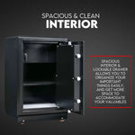 Digital Safe Safety Box Security Code Lock Box Fire Proof Heavy Duty 80L - Home & Garden > Storage