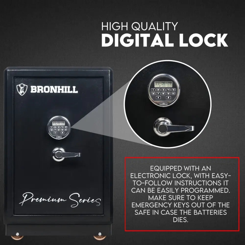 Digital Safe Safety Box Security Code Lock Box Fire Proof Heavy Duty 80L - Home & Garden > Storage