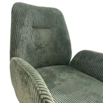 Dining Chair Linen Fabric Upholstered Seat Powder Coated Iron Legs - Furniture > Dining > Kitchen & Dining Chairs