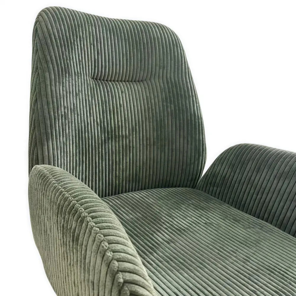 Dining Chair Linen Fabric Upholstered Seat Powder Coated Iron Legs - Furniture > Dining > Kitchen & Dining Chairs