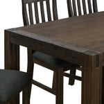 Dining Table 180cm Medium Size with Solid Acacia Wooden Base in Chocolate Colour - Furniture > Dining
