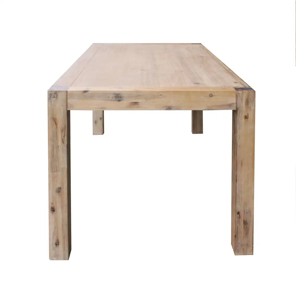 Dining Table 180cm Medium Size with Solid Acacia Wooden Base in Oak Colour - Furniture > Dining