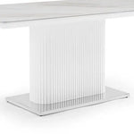 Dining Table Ceramic Table Top MDF Stainless Steel feet - Furniture > Dining > Dining Tables