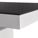 Dining Table in Rectangular Shape High Glossy MDF Wooden Base Combination of Black & White Colour - Furniture > Dining