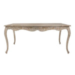 Dining Table Oak Wood Plywood Veneer White Washed Finish in large Size - Furniture > Dining