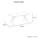 Dining Table Rectangular Shape White Sintered Stone Top Powder Coated Iron Legs - Furniture > Dining > Dining Tables