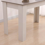 Dining Table Rectangular Wooden 120M-Grey&White - Furniture > Dining