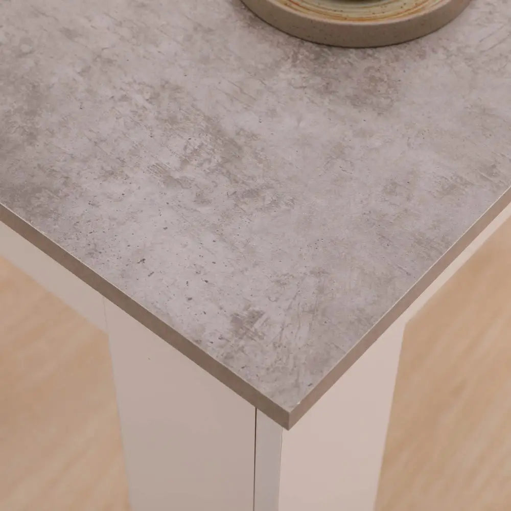 Dining Table Rectangular Wooden 120M-Grey&White - Furniture > Dining