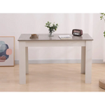 Dining Table Rectangular Wooden 120M-Grey&White - Furniture > Dining