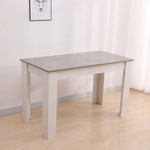 Dining Table Rectangular Wooden 120M-Grey&White - Furniture > Dining