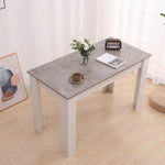 Dining Table Rectangular Wooden 120M-Grey&White - Furniture > Dining