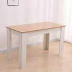 Dining Table Rectangular Wooden 120M-Wood&White - Furniture > Dining