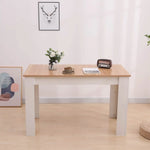 Dining Table Rectangular Wooden 120M-Wood&White - Furniture > Dining