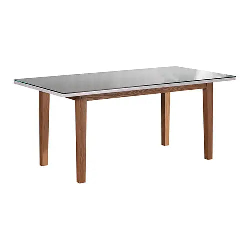 Dining Table White Top High Glossy Wooden Base - Furniture > Dining