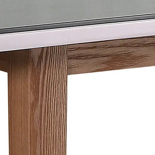 Dining Table White Top High Glossy Wooden Base - Furniture > Dining