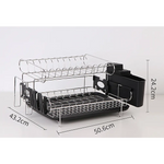 Dish Drying Rack Drainer Cup Plate Holder Cutlery Tray Kitchen Organiser - Home & Garden > Kitchenware