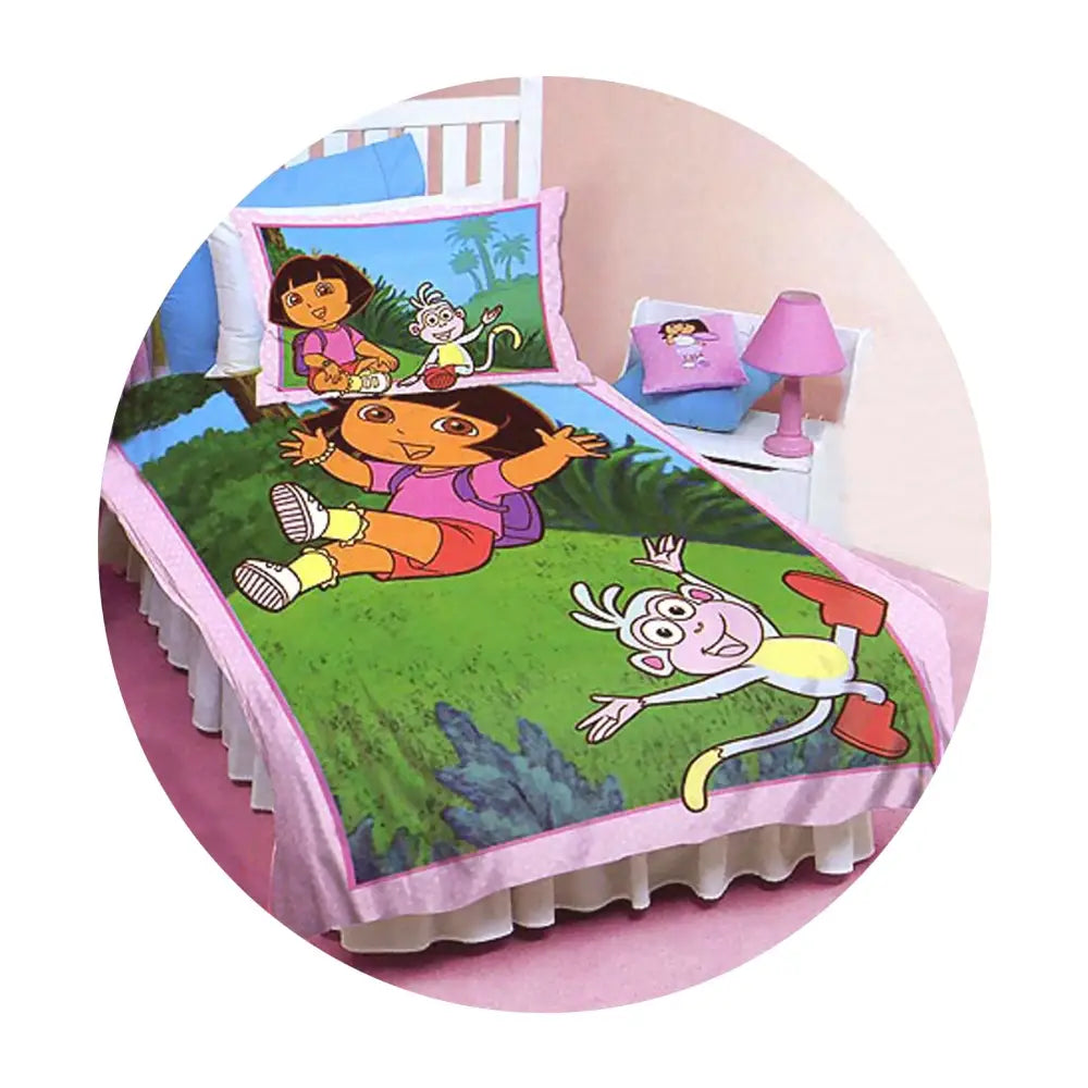 Disney Dora The Explorer Licensed Quilt Cover Set Friends Double - Home & Garden > Bedding